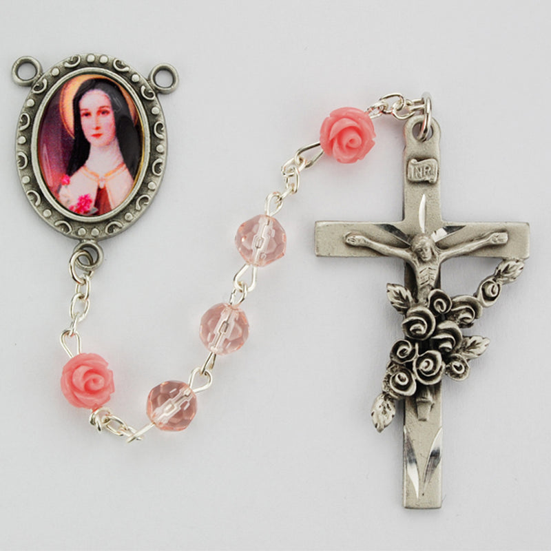 PINK ST THERESE ROSARY