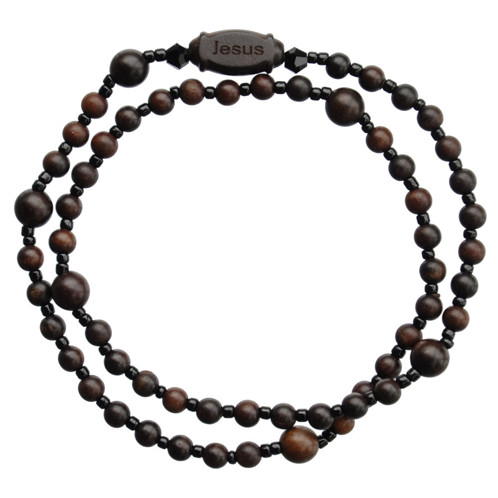 4MM JUJUBE WOOD TWIST BRACELET