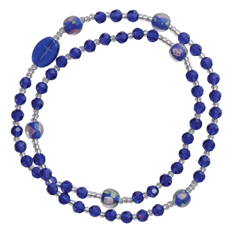 4MM BLUE CRYSTAL TWIST BRACELT