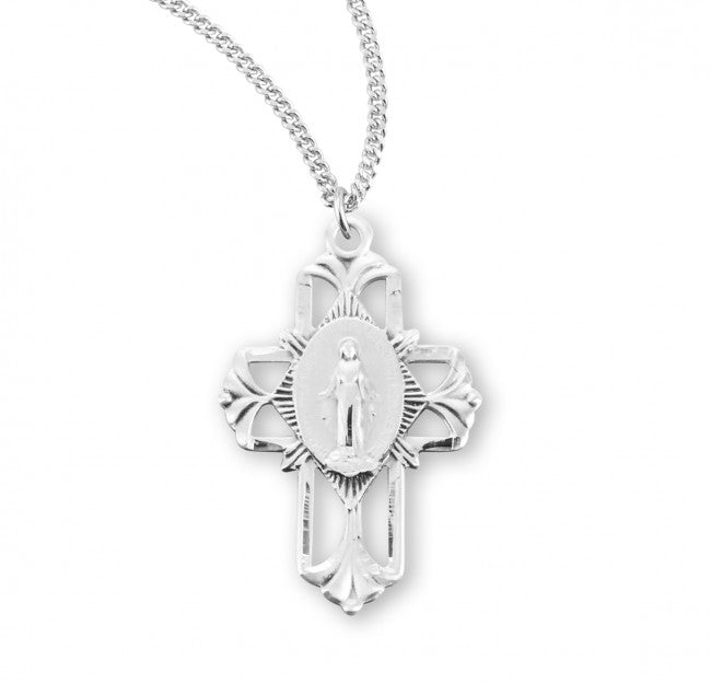 SS PIERCED MIRACULOUS CROSS