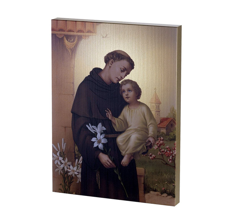 ST. ANTHONY LARGE GOLD EMBOSSD