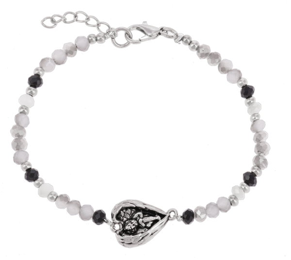 PARENT OF ANGEL BRACELET BLACK