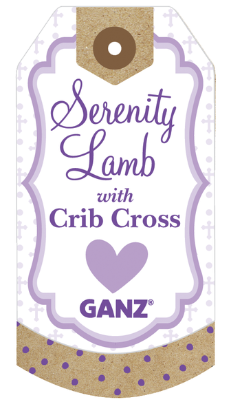 13" LAMB W/CRIB CROSS GIRL 2PC
