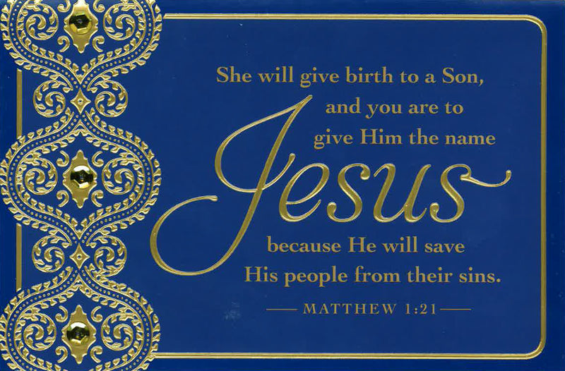 18CT JESUS HE WILL SAVE