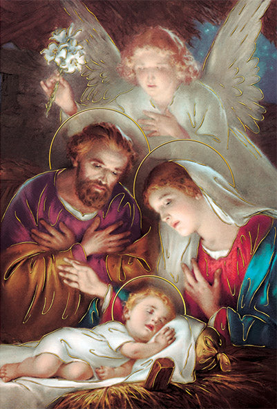 15 CT HOLY FAMILY WITH ANGEL