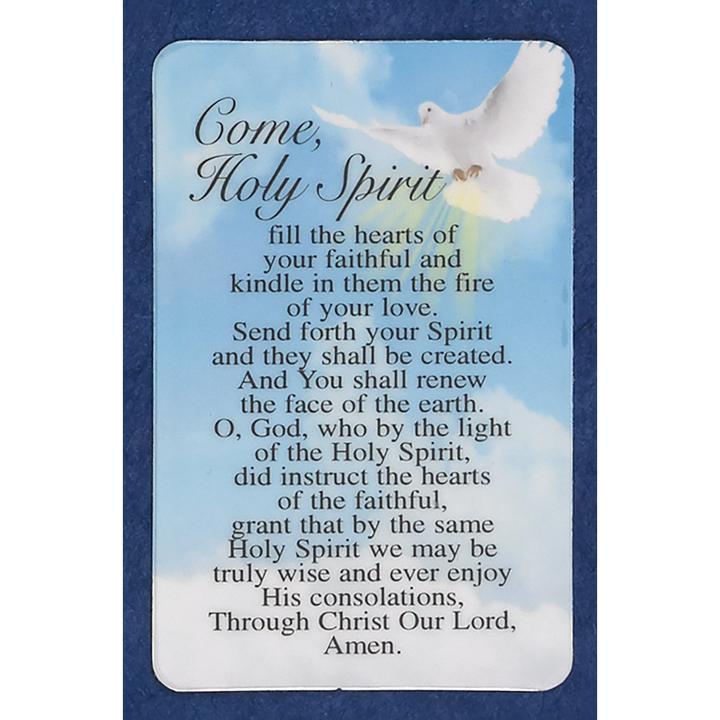 COME HOLY SPIRT PRAYER CARD