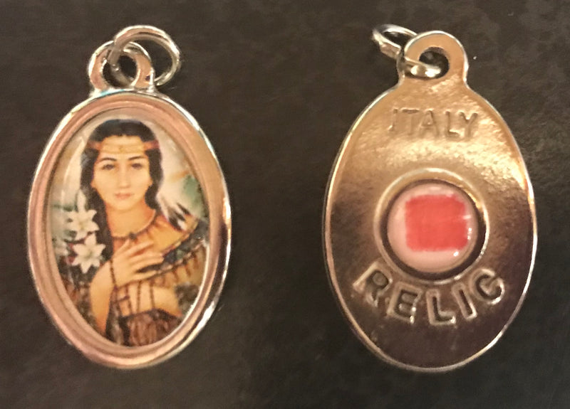 ST KATERI RELIC MEDAL