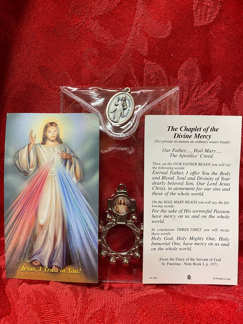 DIVINE MERCY ROSARY RING/ CARD