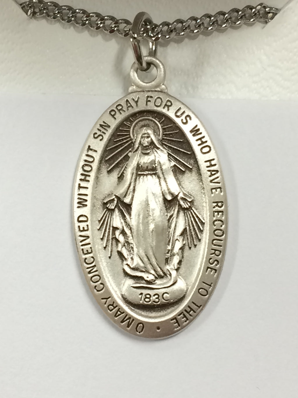 SS MIRACULOUS MEDAL 18'" CH
