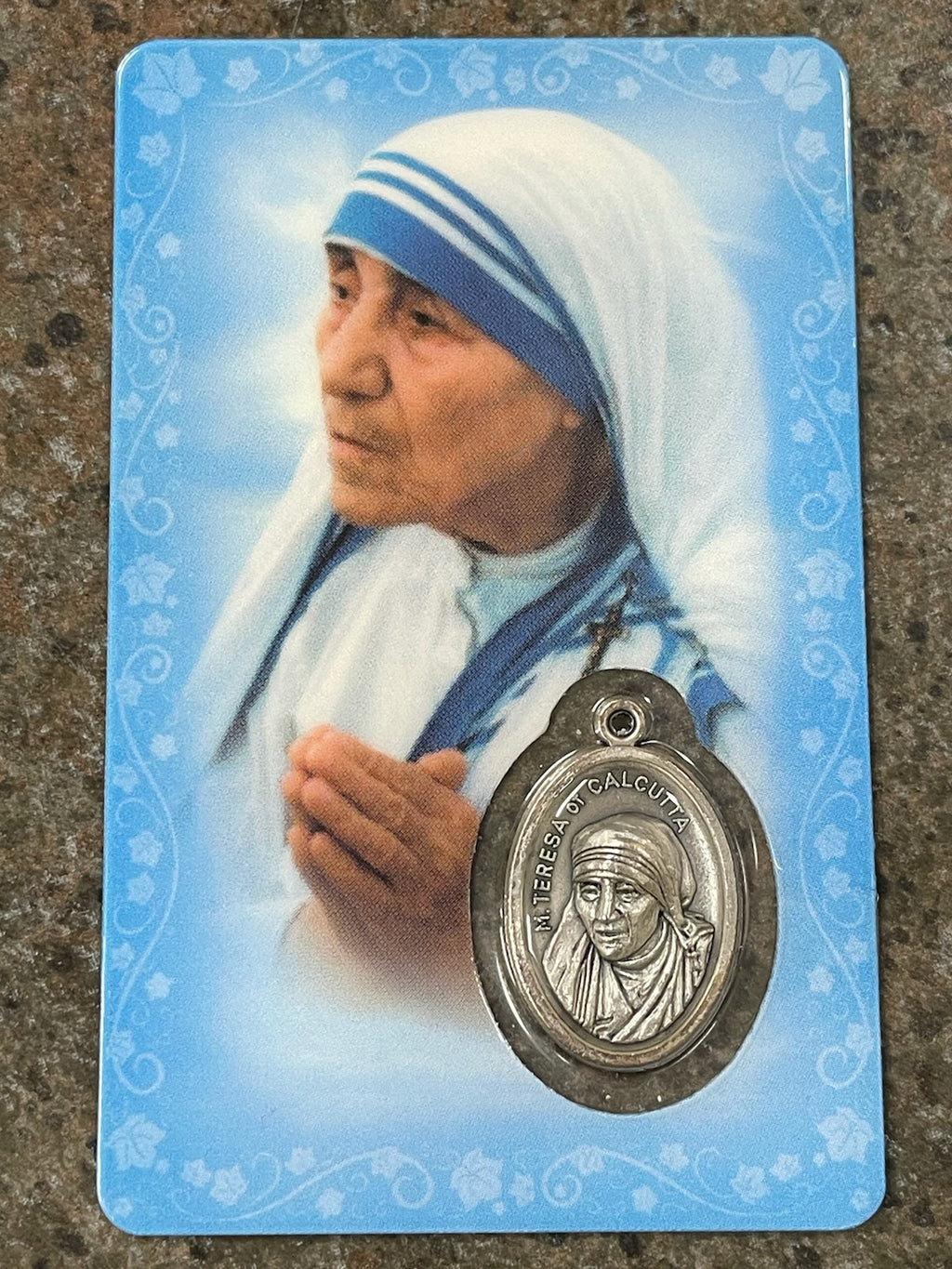 MOTHER TERESA PRAYER CARD/MEDA