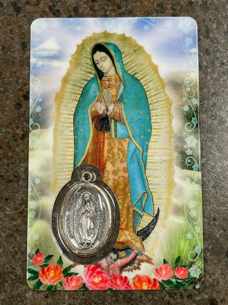 OUR LADY GUADALUPE CARD/MEDAL