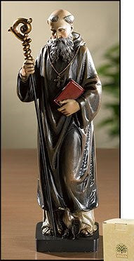 ST BENEDICT STATUE 8" RESIN