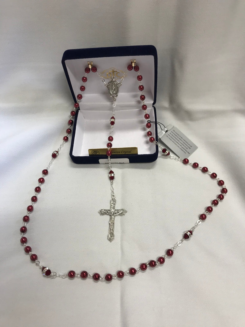 ROSARY DLX PEARL RED