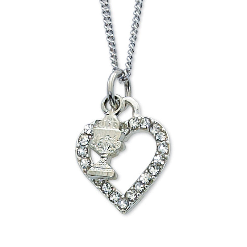 RHINESTONE/HEART CHAL PENDANT