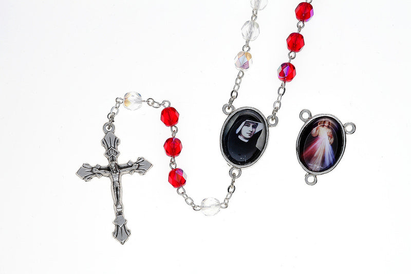 DIVINE MERCY RED/WHITE  WITH