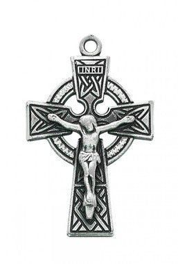 SS CELTIC CRUCIFIX LG 24" CH/B