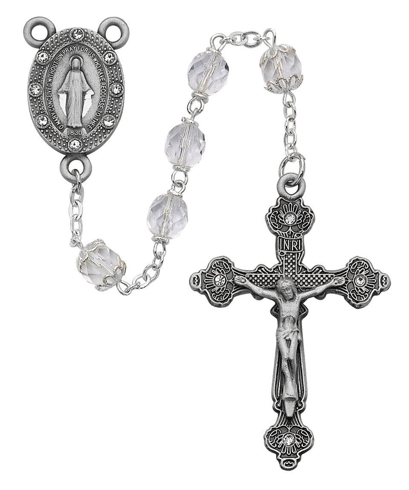 CRYS ROSARY W/ MIRAC CNTR 7MM