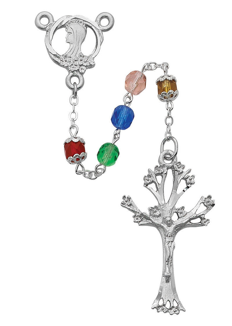 TREE OF LIFE MULTI CRYS ROSARY